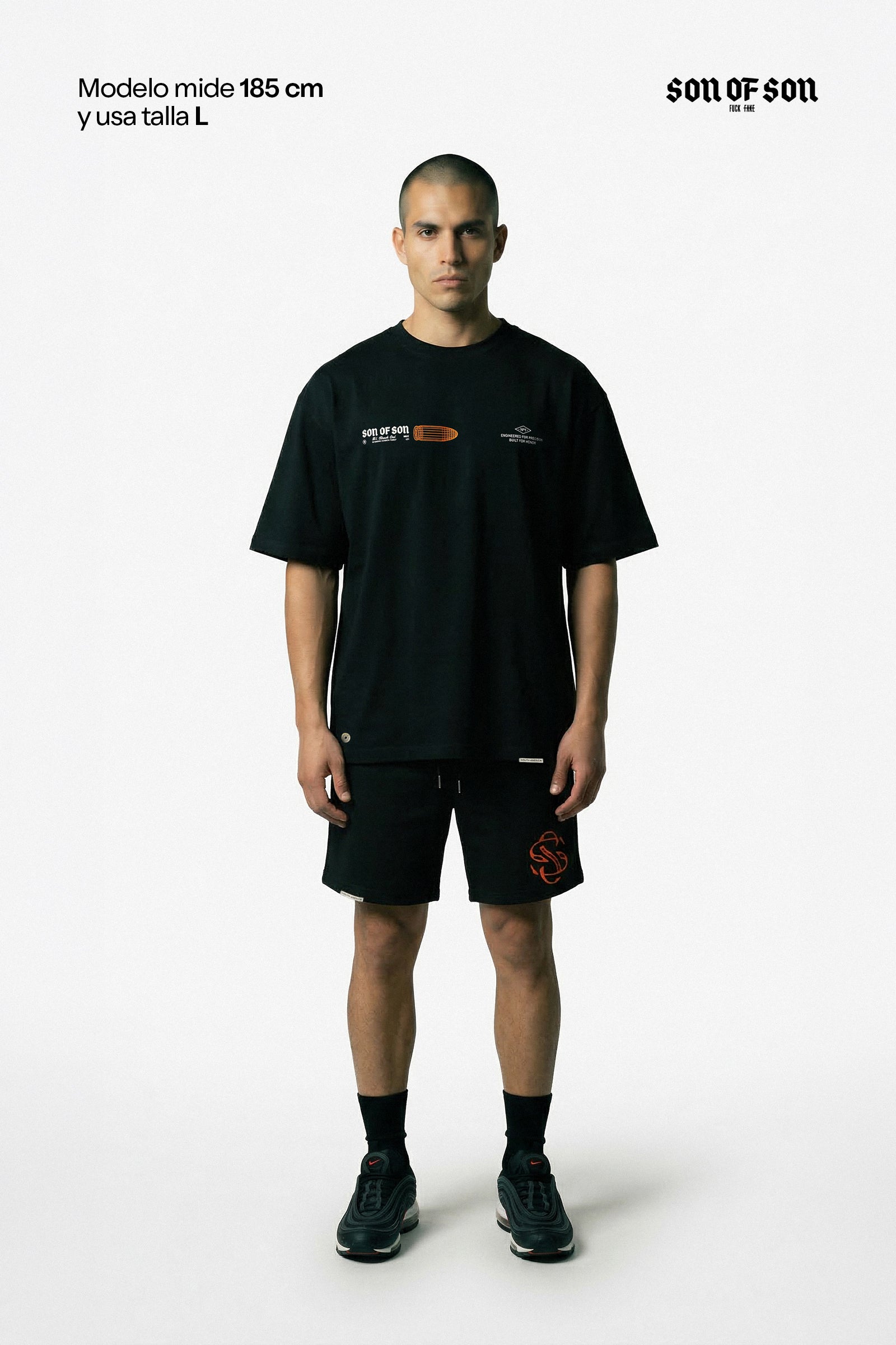 Precision Division Oversized T-Shirt — Black — vista 4