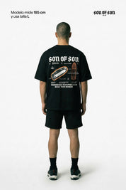 Precision Division Oversized T-Shirt — Black — vista 2