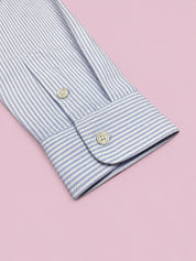 Ledger Striped Shirt Classic Fit  — White/Blue