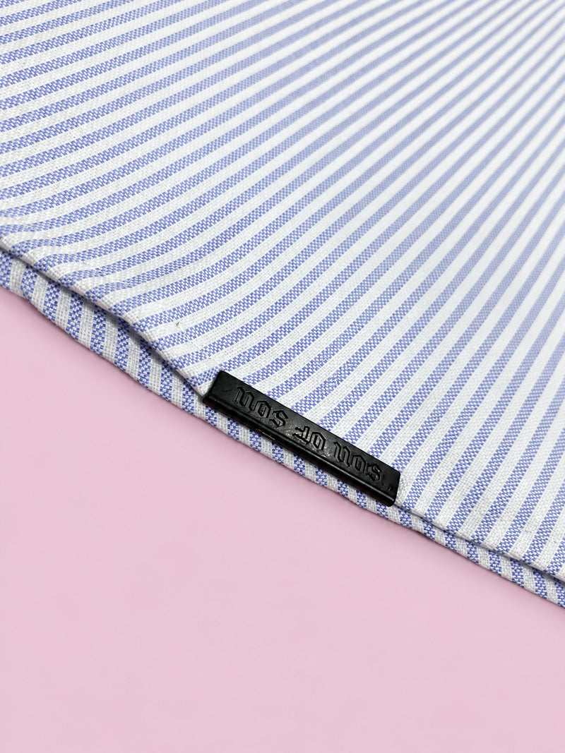 Ledger Striped Shirt Classic Fit  — White/Blue