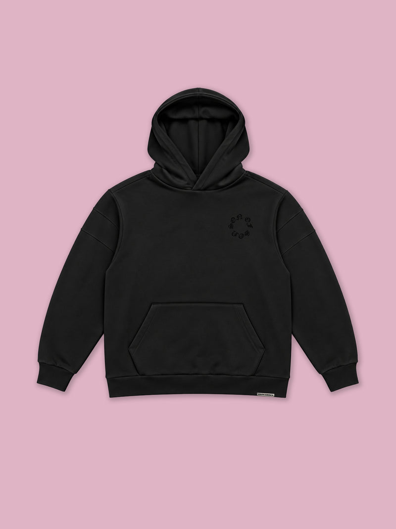 Temper Oversized Hoodie — Black