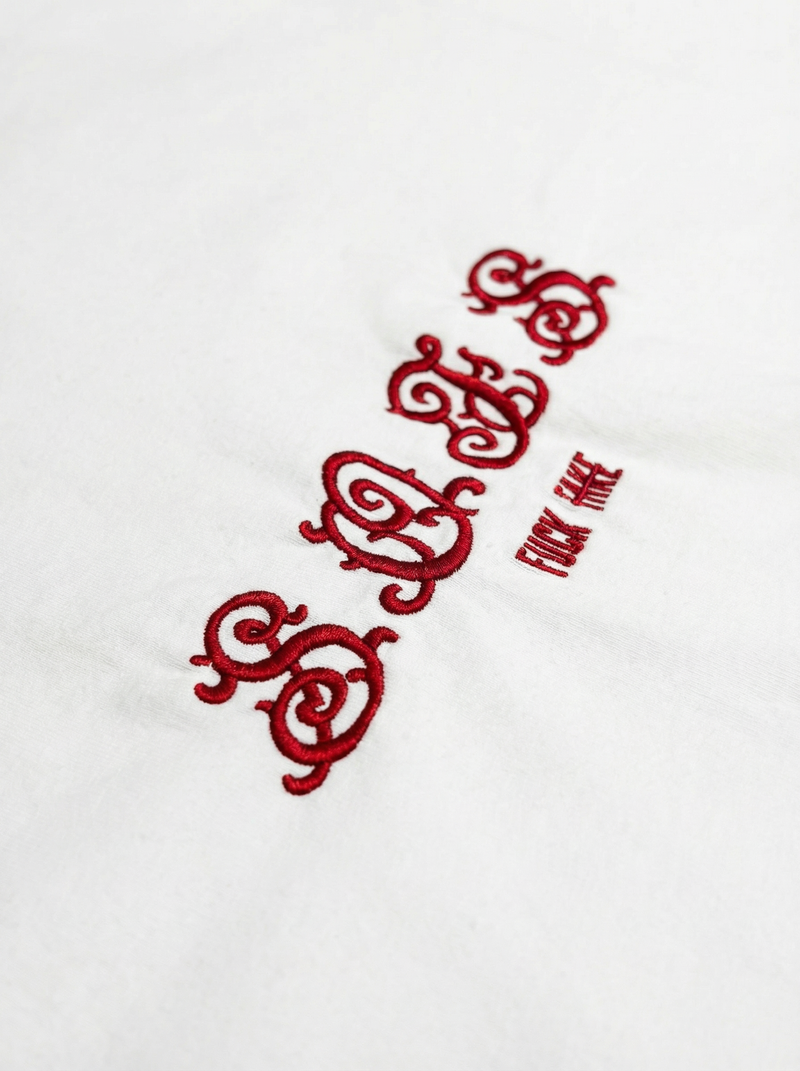 SOFS Heritage Logo Oversized Tee — White — vista 5