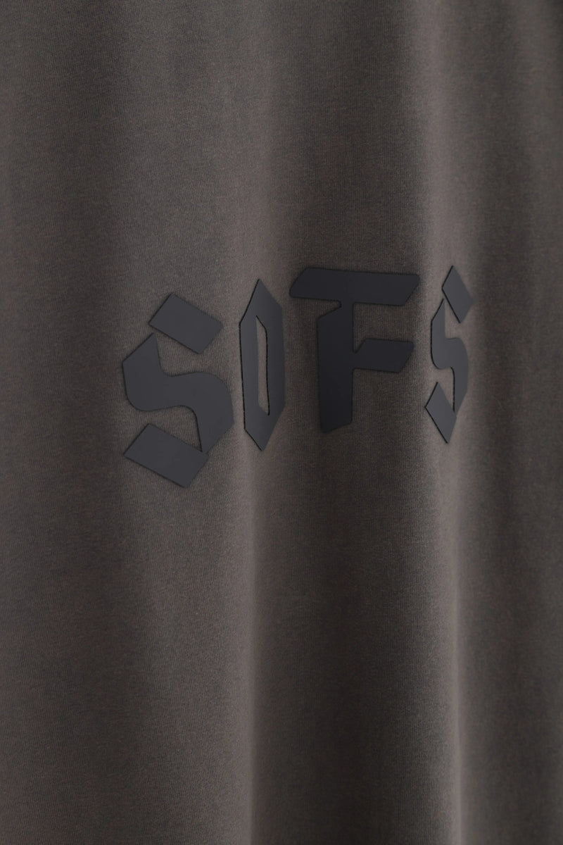 SOFS Oversized Tee — Washed Dark Brown — vista 2