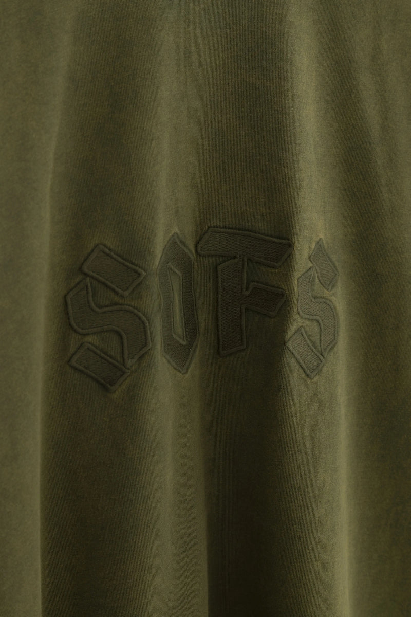 SOFS Oversized Tee — Washed Dark Green — vista 7