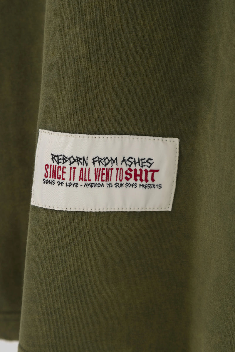 SOFS Oversized Tee — Washed Dark Green — vista 6