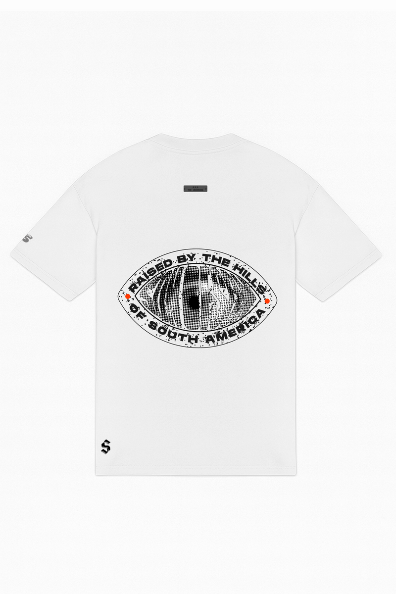 Raised by the hills Oversized T-Shirt — White — vista 3