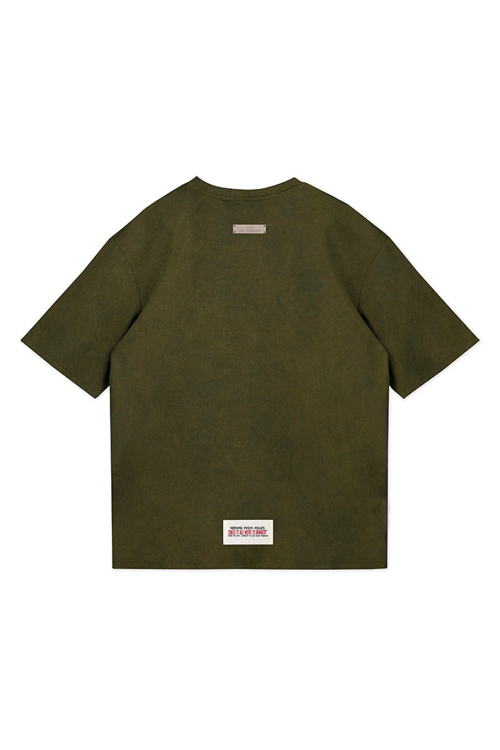 SOFS Oversized Tee — Washed Dark Green — vista 4